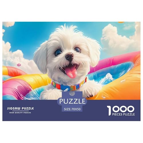 Bichon Frise Puzzles 1000 Teile Schwer Puzzle Spielzeug Lernspiel Impossible Herausforderungsspielzeug Für Erwachsene Kinder 70x50cm/1000pcs Bichon Frise Puzzles 1000 Teile Schwer Puzzle Spielzeug Lernspiel Impossible Herausforderungsspielzeug Für Erwachsene Kinder 70x50cm/1000pcs von JLZBXCUER