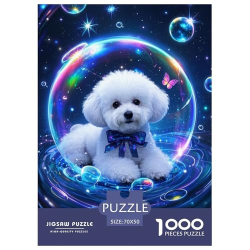 Bichon Frise Puzzles 1000 Teile Schwer Puzzle Spielzeug Pädagogisches Spiel Impossible Herausforderungsspielzeug Für Erwachsene Und Kinder Ab 14 Jahren 70x50cm/1000pcs Bichon Frise Puzzles 1000 Teile Schwer Puzzle Spielzeug Pädagogisches Spiel Impossible Herausforderungsspielzeug Für Erwachsene Und Kinder Ab 14 Jahren 70x50cm/1000pcs von JLZBXCUER