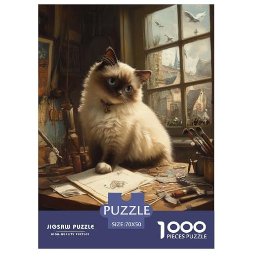 Birman Puzzle 1000 Teile Schwer Puzzle Spielzeug Pädagogisches Spiel Impossible Herausforderungsspielzeug Für Erwachsene Kinder 70x50cm/1000pcs Birman Puzzle 1000 Teile Schwer Puzzle Spielzeug Pädagogisches Spiel Impossible Herausforderungsspielzeug Für Erwachsene Kinder 70x50cm/1000pcs von JLZBXCUER