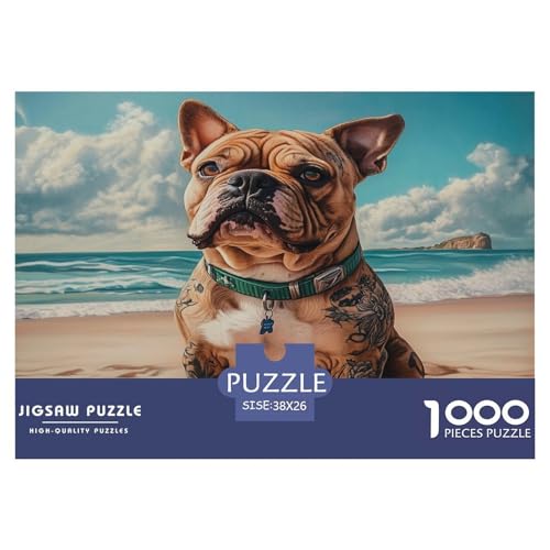 Bulldog Puzzle 1000 Teile Schwer Puzzle Spielzeug Lernspiel Impossible Herausforderung Spielzeug Für Erwachsene Kinder 38x26cm/1000pcs Bulldog Puzzle 1000 Teile Schwer Puzzle Spielzeug Lernspiel Impossible Herausforderung Spielzeug Für Erwachsene Kinder 38x26cm/1000pcs von JLZBXCUER