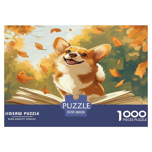 Corgi Puzzles 1000 Teile Schwer Puzzle Spielzeug Lernspiel Impossible Herausforderungsspielzeug Für Erwachsene Und Kinder Ab 12 Jahren 38x26cm/1000pcs von JLZBXCUER
