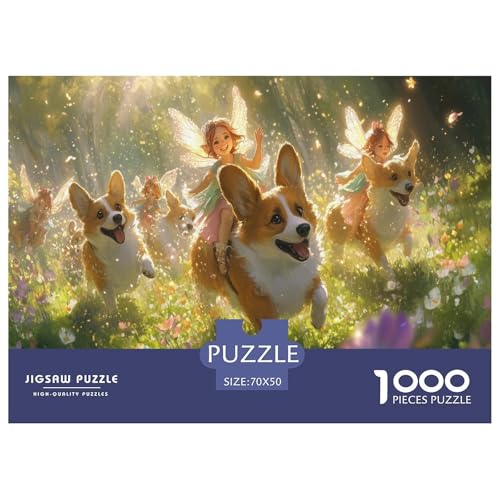 Corgi Puzzles 1000 Teile Schwer Puzzle Spielzeug Pädagogisches Spiel Impossible Herausforderungsspielzeug Für Erwachsene Und Kinder Ab 14 Jahren 70x50cm/1000pcs von JLZBXCUER