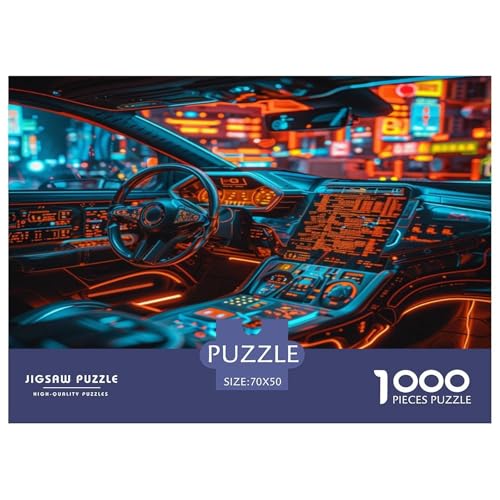 Cyber Auto Puzzle 1000 Teile Schwer Puzzle Spielzeug Lernspiel Impossible Herausforderungsspielzeug Für Erwachsene Kinder 70x50cm/1000pcs von JLZBXCUER