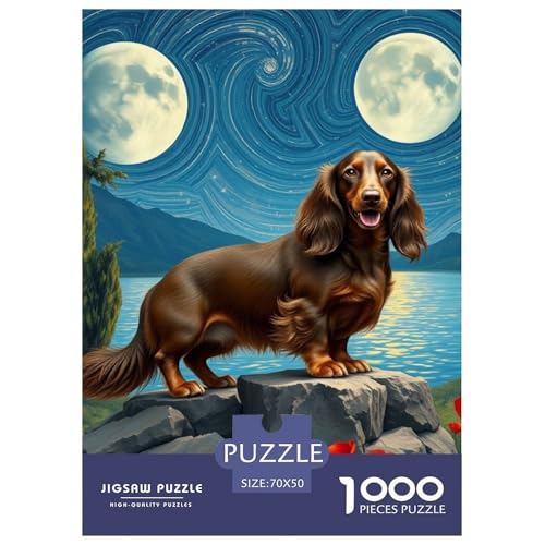 Dachshund Puzzle 1000 Teile Schwer Puzzle Spielzeug Lernspiel Impossible Hund Herausforderungsspielzeug Für Erwachsene Und Kinder in Bewährter 70x50cm/1000pcs Dachshund Puzzle 1000 Teile Schwer Puzzle Spielzeug Lernspiel Impossible Hund Herausforderungsspielzeug Für Erwachsene Und Kinder in Bewährter 70x50cm/1000pcs von JLZBXCUER
