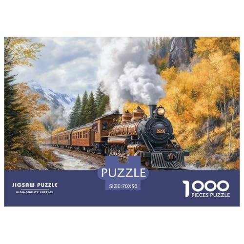 Dampfzug Puzzle 1000 Teile Schwer Puzzle Spielzeug Lernspiel Impossible Herausforderungsspielzeug Für Erwachsene Und Kinder Ab 12 Jahren 70x50cm/1000pcs Dampfzug Puzzle 1000 Teile Schwer Puzzle Spielzeug Lernspiel Impossible Herausforderungsspielzeug Für Erwachsene Und Kinder Ab 12 Jahren 70x50cm/1000pcs von JLZBXCUER