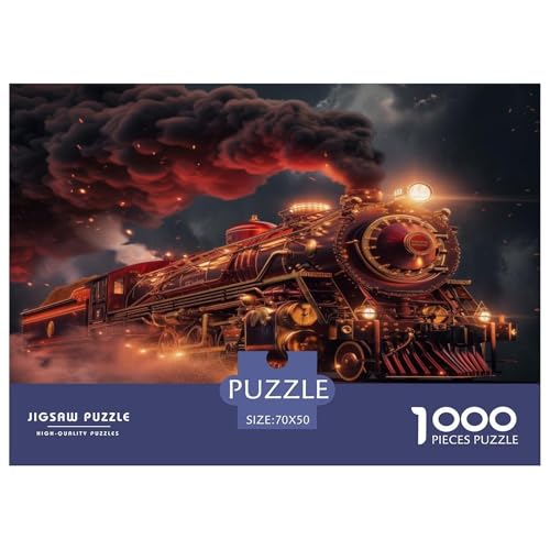 Dampfzug Puzzle 1000 Teile Schwer Puzzle Spielzeug Lernspiel Impossible Herausforderungsspielzeug Für Erwachsene Und Kinder Ab 14 Jahren 70x50cm/1000pcs von JLZBXCUER