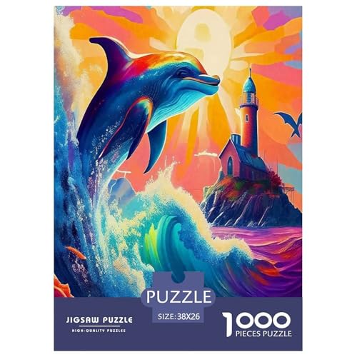 Delphin Puzzle 1000 Teile Schwer Puzzle Spielzeug Lernspiel Impossible Herausforderung Spielzeug Für Erwachsene Kinder 38x26cm/1000pcs Delphin Puzzle 1000 Teile Schwer Puzzle Spielzeug Lernspiel Impossible Herausforderung Spielzeug Für Erwachsene Kinder 38x26cm/1000pcs von JLZBXCUER