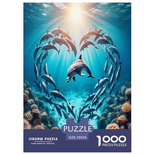 Delphin Puzzle 1000 Teile Schwer Puzzle Spielzeug Lernspiel Impossible Herausforderung Spielzeug Für Erwachsene Kinder 70x50cm/1000pcs Delphin Puzzle 1000 Teile Schwer Puzzle Spielzeug Lernspiel Impossible Herausforderung Spielzeug Für Erwachsene Kinder 70x50cm/1000pcs von JLZBXCUER