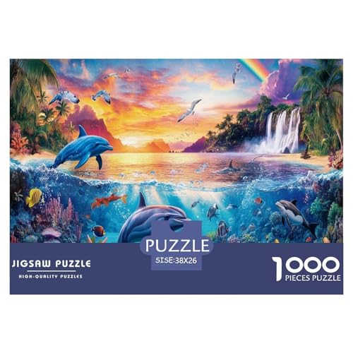 Delphin Puzzle 1000 Teile Schwer Puzzle Spielzeug Lernspiel Impossible Herausforderung Spielzeug Für Erwachsene Und Kinder in Bewährter 38x26cm/1000pcs Delphin Puzzle 1000 Teile Schwer Puzzle Spielzeug Lernspiel Impossible Herausforderung Spielzeug Für Erwachsene Und Kinder in Bewährter 38x26cm/1000pcs von JLZBXCUER