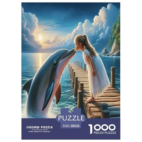 Delphin Puzzle 1000 Teile Schwer Puzzle Spielzeug Lernspiel Impossible Herausforderungsspielzeug Für Erwachsene Kinder 38x26cm/1000pcs Delphin Puzzle 1000 Teile Schwer Puzzle Spielzeug Lernspiel Impossible Herausforderungsspielzeug Für Erwachsene Kinder 38x26cm/1000pcs von JLZBXCUER