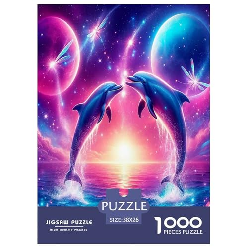 Delphin Puzzle 1000 Teile Schwer Puzzle Spielzeug Lernspiel Impossible Herausforderungsspielzeug Für Erwachsene Kinder 38x26cm/1000pcs Delphin Puzzle 1000 Teile Schwer Puzzle Spielzeug Lernspiel Impossible Herausforderungsspielzeug Für Erwachsene Kinder 38x26cm/1000pcs von JLZBXCUER
