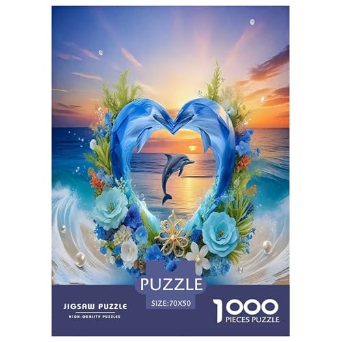 Delphin Puzzle 1000 Teile Schwer Puzzle Spielzeug Lernspiel Impossible Herausforderungsspielzeug Für Erwachsene Und Kinder Ab 14 Jahren 70x50cm/1000pcs Delphin Puzzle 1000 Teile Schwer Puzzle Spielzeug Lernspiel Impossible Herausforderungsspielzeug Für Erwachsene Und Kinder Ab 14 Jahren 70x50cm/1000pcs von JLZBXCUER
