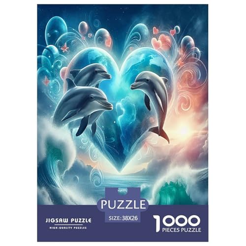 Delphin Puzzle 1000 Teile Schwer Puzzle Spielzeug Pädagogisches Spiel Impossible Herausforderungsspielzeug Für Erwachsene Und Kinder Ab 12 Jahren 38x26cm/1000pcs Delphin Puzzle 1000 Teile Schwer Puzzle Spielzeug Pädagogisches Spiel Impossible Herausforderungsspielzeug Für Erwachsene Und Kinder Ab 12 Jahren 38x26cm/1000pcs von JLZBXCUER