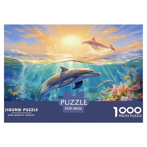Delphin Puzzles 1000 Teile Schwer Puzzle Spielzeug Lernspiel Impossible Herausforderung Spielzeug Für Erwachsene Kinder 38x26cm/1000pcs Delphin Puzzles 1000 Teile Schwer Puzzle Spielzeug Lernspiel Impossible Herausforderung Spielzeug Für Erwachsene Kinder 38x26cm/1000pcs von JLZBXCUER