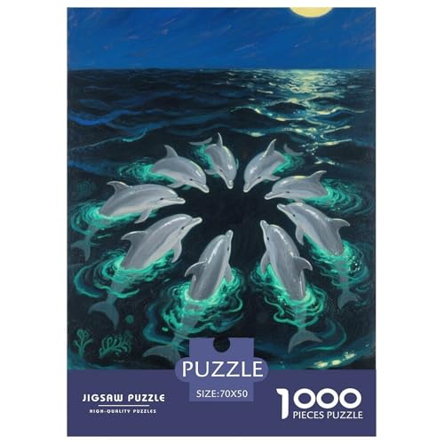 Delphin Puzzles 1000 Teile Schwer Puzzle Spielzeug Lernspiel Impossible Herausforderungsspielzeug Für Erwachsene Und Kinder Ab 14 Jahren 70x50cm/1000pcs Delphin Puzzles 1000 Teile Schwer Puzzle Spielzeug Lernspiel Impossible Herausforderungsspielzeug Für Erwachsene Und Kinder Ab 14 Jahren 70x50cm/1000pcs von JLZBXCUER