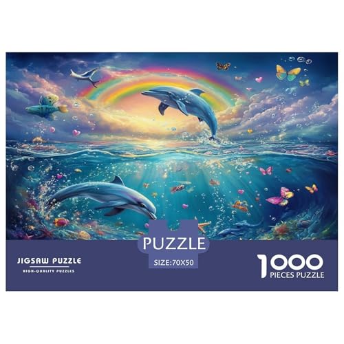 Delphin Puzzles 1000 Teile Schwer Puzzle Spielzeug Lernspiel Impossible Herausforderungsspielzeug Für Erwachsene Und Kinder Ab 14 Jahren 70x50cm/1000pcs Delphin Puzzles 1000 Teile Schwer Puzzle Spielzeug Lernspiel Impossible Herausforderungsspielzeug Für Erwachsene Und Kinder Ab 14 Jahren 70x50cm/1000pcs von JLZBXCUER