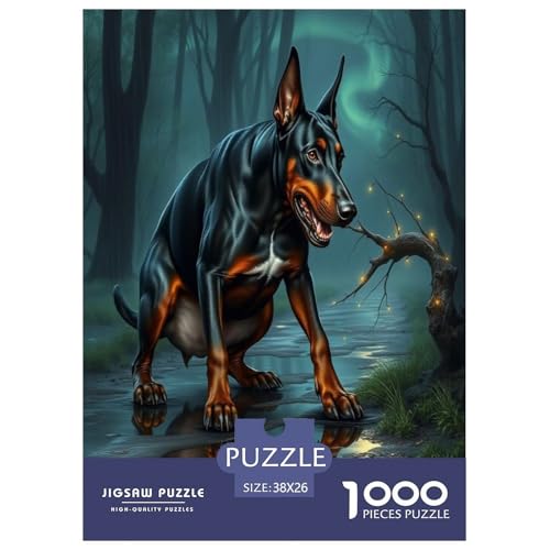 Doberman Puzzle 1000 Teile Schwer Puzzle Spielzeug Pädagogisches Spiel Impossible Hund Herausforderung Spielzeug Für Erwachsene Kinder 38x26cm/1000pcs Doberman Puzzle 1000 Teile Schwer Puzzle Spielzeug Pädagogisches Spiel Impossible Hund Herausforderung Spielzeug Für Erwachsene Kinder 38x26cm/1000pcs von JLZBXCUER
