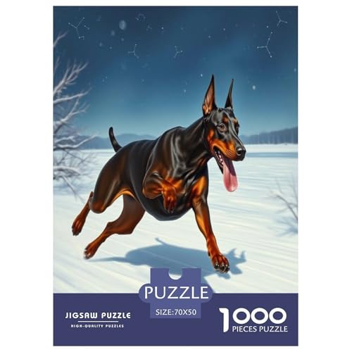 Doberman Puzzle 1000 Teile Schwer Puzzle Spielzeug Pädagogisches Spiel Impossible Hund Herausforderung Spielzeug Für Erwachsene Kinder 70x50cm/1000pcs Doberman Puzzle 1000 Teile Schwer Puzzle Spielzeug Pädagogisches Spiel Impossible Hund Herausforderung Spielzeug Für Erwachsene Kinder 70x50cm/1000pcs von JLZBXCUER