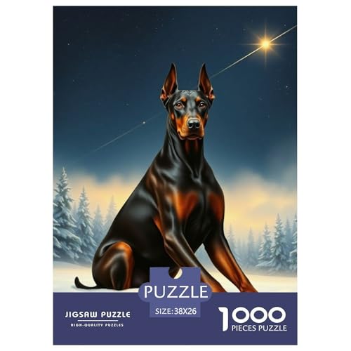 Doberman Puzzle 1000-teilige Schwer Puzzle Spielzeug Pädagogisches Spiel Impossible Hund Herausforderungsspielzeug Für Erwachsene Kinder 38x26cm/1000pcs Doberman Puzzle 1000-teilige Schwer Puzzle Spielzeug Pädagogisches Spiel Impossible Hund Herausforderungsspielzeug Für Erwachsene Kinder 38x26cm/1000pcs von JLZBXCUER