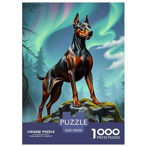 Doberman Puzzles 1000 Teile Schwer Puzzle Spielzeug Lernspiel Impossible Hund Herausforderungsspielzeug Für Erwachsene Und Kinder in Bewährter 70x50cm/1000pcs Doberman Puzzles 1000 Teile Schwer Puzzle Spielzeug Lernspiel Impossible Hund Herausforderungsspielzeug Für Erwachsene Und Kinder in Bewährter 70x50cm/1000pcs von JLZBXCUER