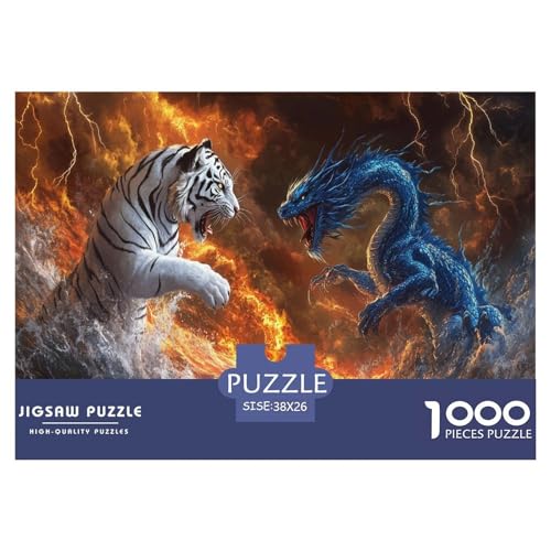 Drachen Tiger Puzzles 1000 Teile Schwer Puzzle Spielzeug Lernspiel Impossible Herausforderungsspielzeug Für Erwachsene Und Kinder Ab 12 Jahren 38x26cm/1000pcs Drachen Tiger Puzzles 1000 Teile Schwer Puzzle Spielzeug Lernspiel Impossible Herausforderungsspielzeug Für Erwachsene Und Kinder Ab 12 Jahren 38x26cm/1000pcs von JLZBXCUER