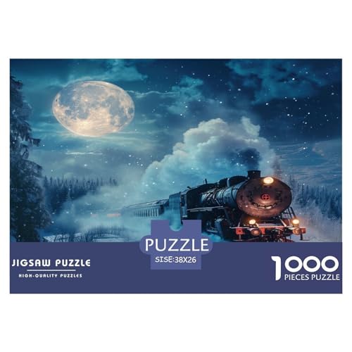 Dreamtrain Puzzle 1000-teilige Schwer Puzzle Spielzeug Pädagogisches Spiel Impossible Herausforderungsspielzeug Für Erwachsene Kinder 38x26cm/1000pcs von JLZBXCUER