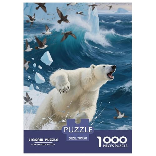 Eisbär Puzzles 1000 Teile Schwer Puzzle Spielzeug Pädagogisches Spiel Impossible Herausforderungsspielzeug Für Erwachsene Kinder 70x50cm/1000pcs Eisbär Puzzles 1000 Teile Schwer Puzzle Spielzeug Pädagogisches Spiel Impossible Herausforderungsspielzeug Für Erwachsene Kinder 70x50cm/1000pcs von JLZBXCUER