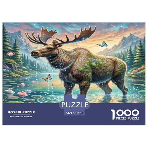 Elch Puzzle 1000 Teile Schwer Puzzle Spielzeug Lernspiel Impossible Herausforderungsspielzeug Für Erwachsene Und Kinder in Bewährter 70x50cm/1000pcs Elch Puzzle 1000 Teile Schwer Puzzle Spielzeug Lernspiel Impossible Herausforderungsspielzeug Für Erwachsene Und Kinder in Bewährter 70x50cm/1000pcs von JLZBXCUER