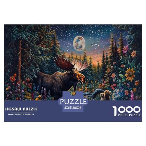 Elch Puzzle 1000-teilige Schwer Puzzle Spielzeug Lernspiel Impossible Herausforderung Spielzeug Für Erwachsene Kinder 38x26cm/1000pcs Elch Puzzle 1000-teilige Schwer Puzzle Spielzeug Lernspiel Impossible Herausforderung Spielzeug Für Erwachsene Kinder 38x26cm/1000pcs von JLZBXCUER