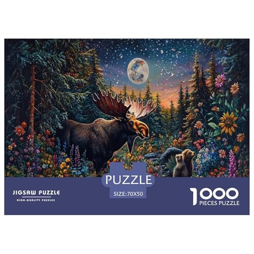 Elch Puzzle 1000-teilige Schwer Puzzle Spielzeug Pädagogisches Spiel Impossible Herausforderungsspielzeug Für Erwachsene Kinder 70x50cm/1000pcs Elch Puzzle 1000-teilige Schwer Puzzle Spielzeug Pädagogisches Spiel Impossible Herausforderungsspielzeug Für Erwachsene Kinder 70x50cm/1000pcs von JLZBXCUER
