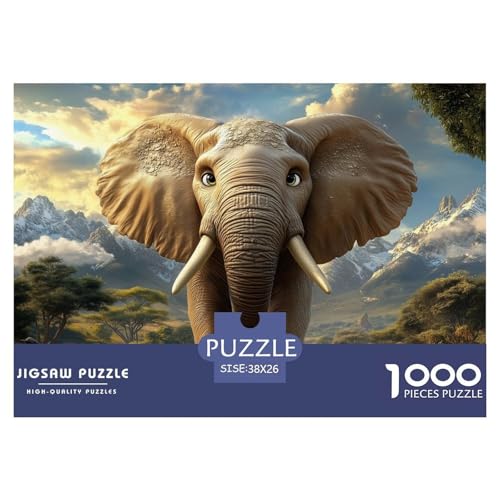 Elefanten Puzzle 1000-teilige Schwer Puzzle Spielzeug Lernspiel Impossible Herausforderung Spielzeug Für Erwachsene Und Kinder Ab 12 Jahren 38x26cm/1000pcs Elefanten Puzzle 1000-teilige Schwer Puzzle Spielzeug Lernspiel Impossible Herausforderung Spielzeug Für Erwachsene Und Kinder Ab 12 Jahren 38x26cm/1000pcs von JLZBXCUER