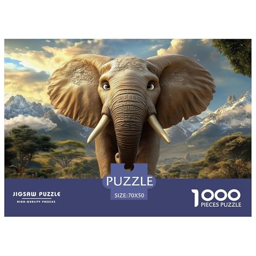 Elefanten Puzzle 1000-teilige Schwer Puzzle Spielzeug Lernspiel Impossible Herausforderungsspielzeug Für Erwachsene Und Kinder Ab 12 Jahren 70x50cm/1000pcs Elefanten Puzzle 1000-teilige Schwer Puzzle Spielzeug Lernspiel Impossible Herausforderungsspielzeug Für Erwachsene Und Kinder Ab 12 Jahren 70x50cm/1000pcs von JLZBXCUER