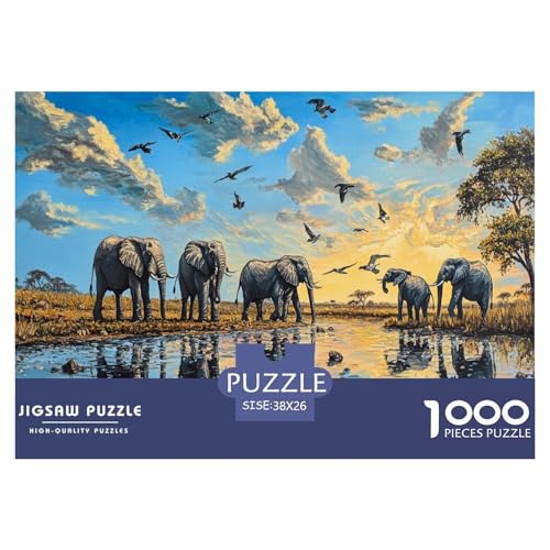 Elefanten Puzzle 1000-teilige Schwer Puzzle Spielzeug Pädagogisches Spiel Impossible Herausforderung Spielzeug Für Erwachsene Und Kinder Ab 14 Jahren 38x26cm/1000pcs Elefanten Puzzle 1000-teilige Schwer Puzzle Spielzeug Pädagogisches Spiel Impossible Herausforderung Spielzeug Für Erwachsene Und Kinder Ab 14 Jahren 38x26cm/1000pcs von JLZBXCUER