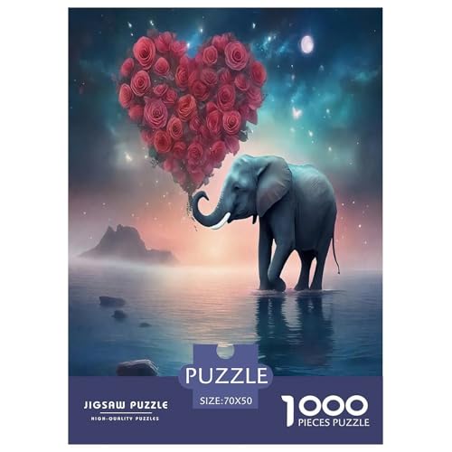 Elefanten Puzzles 1000 Teile Schwer Puzzle Spielzeug Lernspiel Impossible Herausforderungsspielzeug Für Erwachsene Und Kinder Ab 14 Jahren 70x50cm/1000pcs Elefanten Puzzles 1000 Teile Schwer Puzzle Spielzeug Lernspiel Impossible Herausforderungsspielzeug Für Erwachsene Und Kinder Ab 14 Jahren 70x50cm/1000pcs von JLZBXCUER