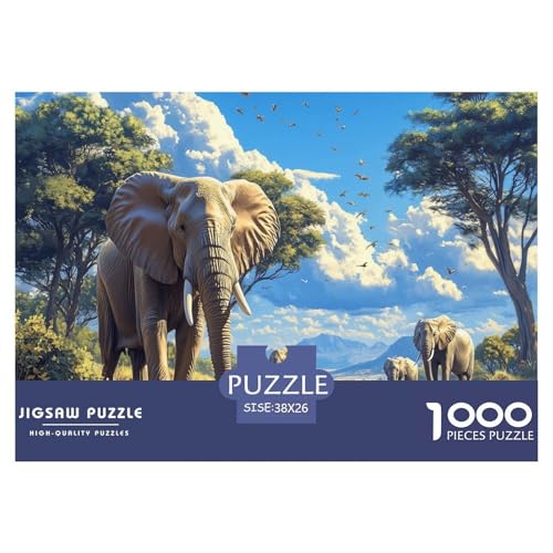 Elefanten Puzzles 1000 Teile Schwer Puzzle Spielzeug Lernspiel Impossible Herausforderungsspielzeug Für Erwachsene Und Kinder in Bewährter 38x26cm/1000pcs Elefanten Puzzles 1000 Teile Schwer Puzzle Spielzeug Lernspiel Impossible Herausforderungsspielzeug Für Erwachsene Und Kinder in Bewährter 38x26cm/1000pcs von JLZBXCUER