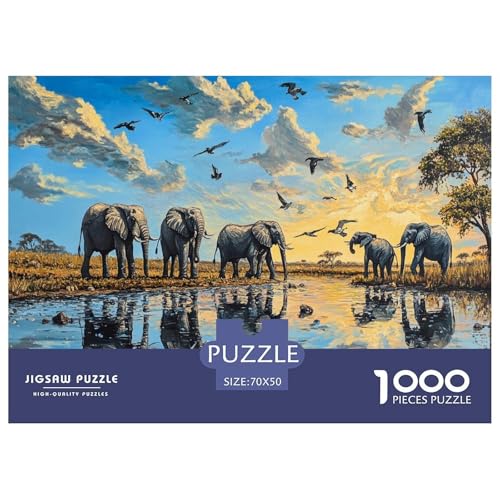 Elefanten Puzzles 1000 Teile Schwer Puzzle Spielzeug Lernspiel Impossible Herausforderungsspielzeug Für Erwachsene Und Kinder in Bewährter 70x50cm/1000pcs Elefanten Puzzles 1000 Teile Schwer Puzzle Spielzeug Lernspiel Impossible Herausforderungsspielzeug Für Erwachsene Und Kinder in Bewährter 70x50cm/1000pcs von JLZBXCUER