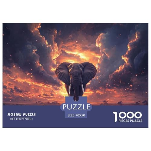 Elefanten Puzzles 1000 Teile Schwer Puzzle Spielzeug Lernspiel Impossible Herausforderungsspielzeug Für Erwachsene Und Kinder in Bewährter 70x50cm/1000pcs Elefanten Puzzles 1000 Teile Schwer Puzzle Spielzeug Lernspiel Impossible Herausforderungsspielzeug Für Erwachsene Und Kinder in Bewährter 70x50cm/1000pcs von JLZBXCUER