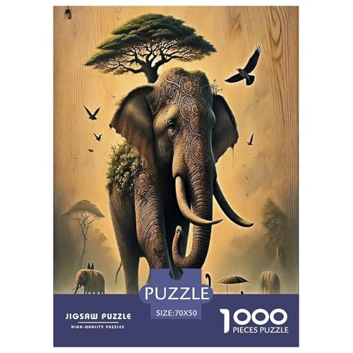 Elefanten Puzzles 1000 Teile Schwer Puzzle Spielzeug Lernspiel Impossible Herausforderungsspielzeug Für Erwachsene Und Kinder in Bewährter 70x50cm/1000pcs Elefanten Puzzles 1000 Teile Schwer Puzzle Spielzeug Lernspiel Impossible Herausforderungsspielzeug Für Erwachsene Und Kinder in Bewährter 70x50cm/1000pcs von JLZBXCUER