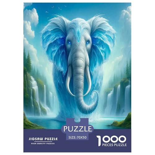 Elefanten Puzzles 1000 Teile Schwer Puzzle Spielzeug Pädagogisches Spiel Impossible Herausforderungsspielzeug Für Erwachsene Kinder 70x50cm/1000pcs von JLZBXCUER