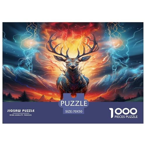 Elk Puzzle 1000 Teile Schwer Puzzle Spielzeug Lernspiel Impossible Herausforderungsspielzeug Für Erwachsene Und Kinder Ab 12 Jahren 70x50cm/1000pcs Elk Puzzle 1000 Teile Schwer Puzzle Spielzeug Lernspiel Impossible Herausforderungsspielzeug Für Erwachsene Und Kinder Ab 12 Jahren 70x50cm/1000pcs von JLZBXCUER