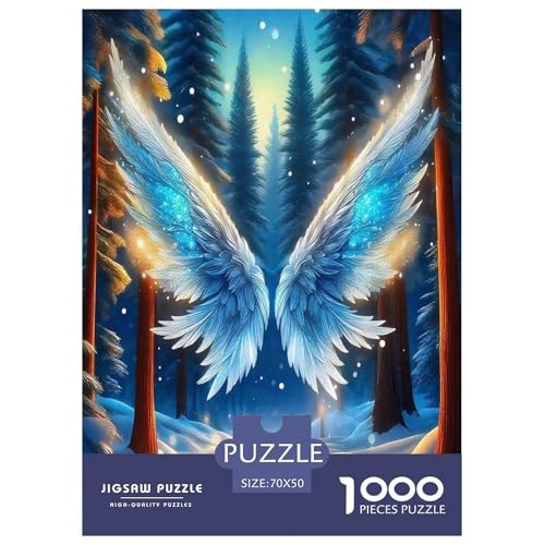 Engel Flügel Puzzles 1000 Teile Schwer Puzzle Spielzeug Lernspiel Impossible Herausforderung Spielzeug Für Erwachsene Kinder 70x50cm/1000pcs von JLZBXCUER
