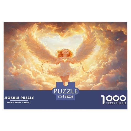 Engel Puzzles 1000 Teile Schwer Puzzle Spielzeug Lernspiel Impossible Herausforderungsspielzeug Für Erwachsene Kinder 38x26cm/1000pcs von JLZBXCUER