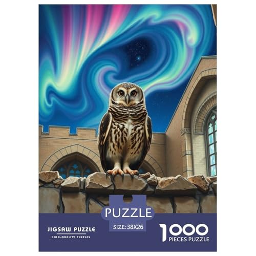 Eule Puzzle 1000 Teile Schwer Puzzle Spielzeug Lernspiel Impossible Tier Herausforderungsspielzeug Für Erwachsene Und Kinder Ab 14 Jahren 38x26cm/1000pcs Eule Puzzle 1000 Teile Schwer Puzzle Spielzeug Lernspiel Impossible Tier Herausforderungsspielzeug Für Erwachsene Und Kinder Ab 14 Jahren 38x26cm/1000pcs von JLZBXCUER