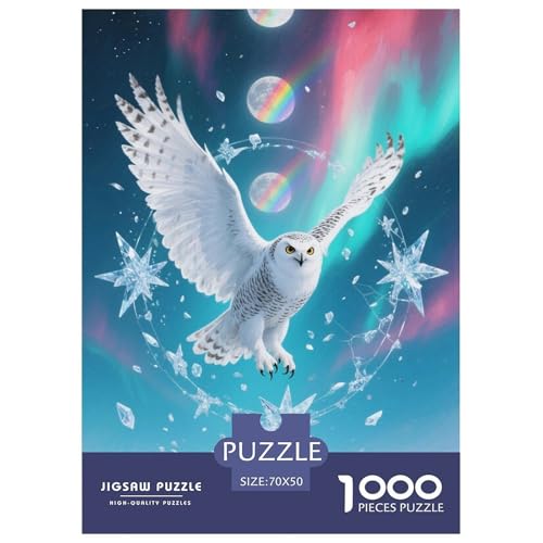 Eule Puzzles 1000 Teile Schwer Puzzle Spielzeug Lernspiel Impossible Herausforderung Spielzeug Für Erwachsene Kinder 70x50cm/1000pcs von JLZBXCUER