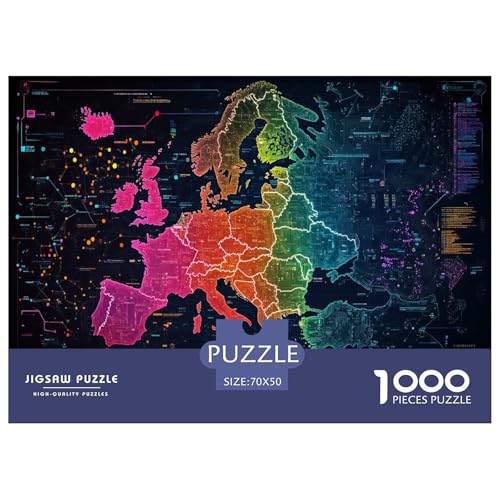 Europäische Karte Puzzles 1000 Teile Schwer Puzzle Spielzeug Pädagogisches Spiel Impossible Herausforderung Spielzeug Für Erwachsene Und Kinder Ab 12 Jahren 70x50cm/1000pcs Europäische Karte Puzzles 1000 Teile Schwer Puzzle Spielzeug Pädagogisches Spiel Impossible Herausforderung Spielzeug Für Erwachsene Und Kinder Ab 12 Jahren 70x50cm/1000pcs von JLZBXCUER