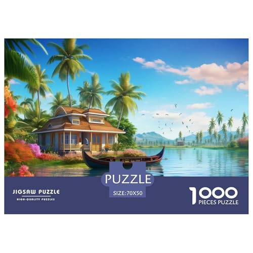 Ferienbucht Puzzle 1000-teilige Schwer Puzzle Spielzeug Lernspiel Impossible Herausforderungsspielzeug Für Erwachsene Kinder 70x50cm/1000pcs von JLZBXCUER