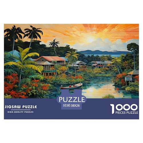 Ferienbucht Puzzles 1000 Teile Schwer Puzzle Spielzeug Lernspiel Impossible Herausforderungsspielzeug Für Erwachsene Kinder 38x26cm/1000pcs von JLZBXCUER