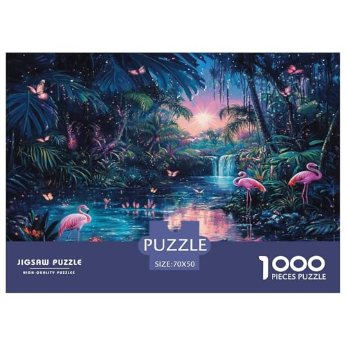 Flamingo Puzzles 1000 Teile Schwer Puzzle Spielzeug Lernspiel Impossible Herausforderungsspielzeug Für Erwachsene Kinder 70x50cm/1000pcs von JLZBXCUER