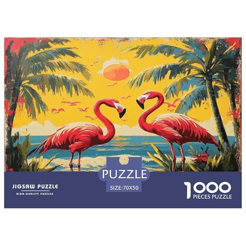 Flamingo Puzzles 1000 Teile Schwer Puzzle Spielzeug Pädagogisches Spiel Impossible Herausforderungsspielzeug Für Erwachsene Kinder 70x50cm/1000pcs Flamingo Puzzles 1000 Teile Schwer Puzzle Spielzeug Pädagogisches Spiel Impossible Herausforderungsspielzeug Für Erwachsene Kinder 70x50cm/1000pcs von JLZBXCUER