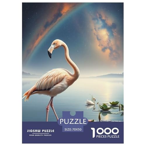 Flamingo Puzzles 1000 Teile Schwer Puzzle Spielzeug Pädagogisches Spiel Impossible Tier Herausforderungsspielzeug Für Erwachsene Und Kinder in Bewährter 70x50cm/1000pcs von JLZBXCUER